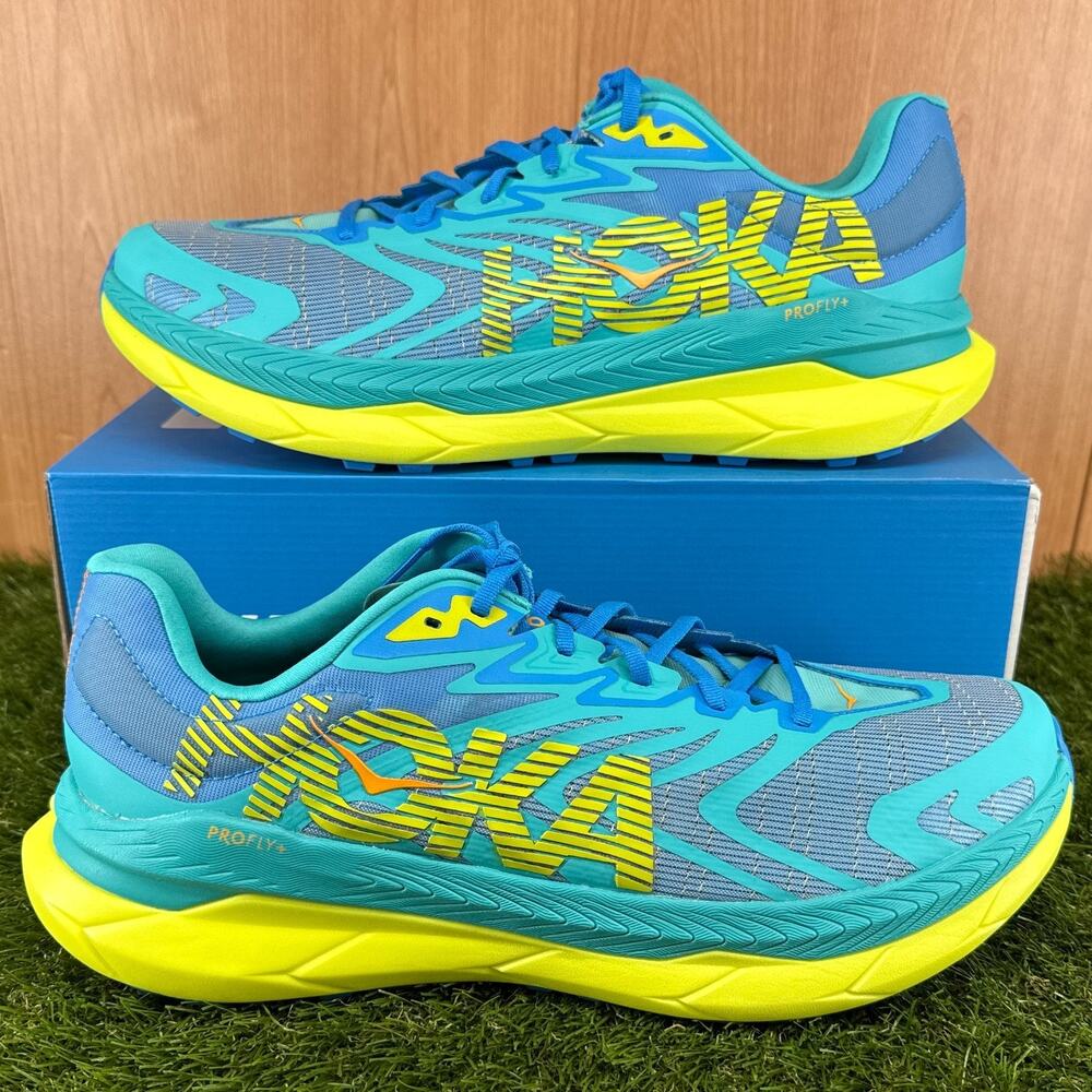 HOKA Tecton X 2 Ceramic Evening Primrose Trail Shoes 1134516-CEPR Men's Size 14